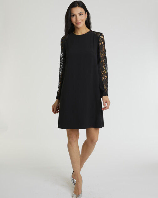 Robe en crêpe envers satin