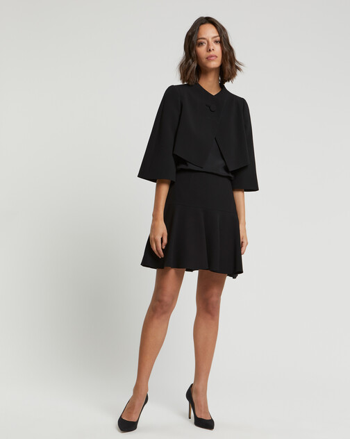Satin-back crepe jacket