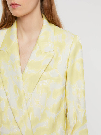 Double-breasted jacquard jacket - Neon