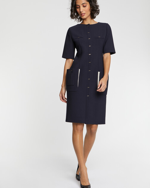 Shift dress with pockets