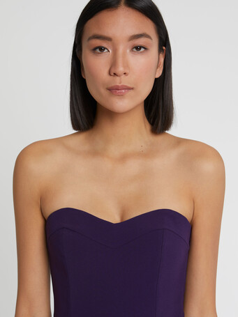 Combinaison bustier en crêpe envers satin - Violet