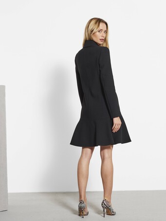 Manteau en tricotine stretch - Noir