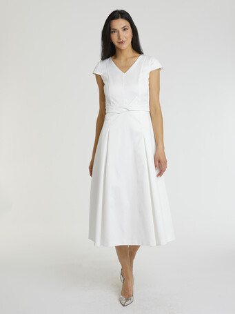 WOVEN DRESS - Off white