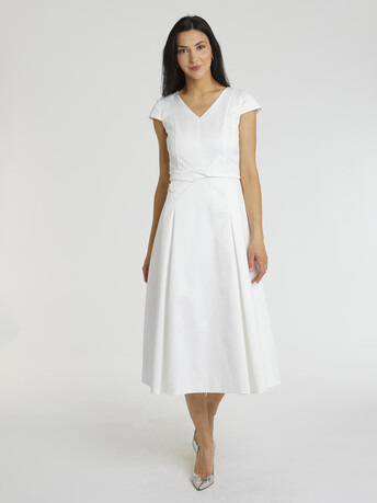 ROBE EN SATIN DUCHESSE - Blanc casse