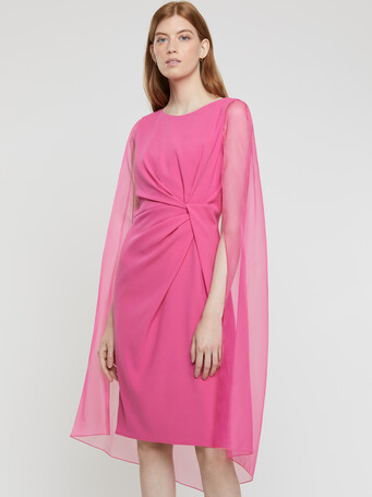 Satin-back crepe dress - Pink