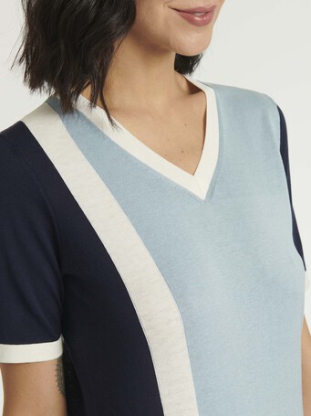 KNITTED SWEATER - Glacier / marine