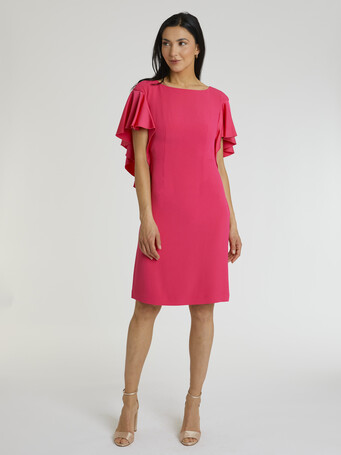 WOVEN DRESS - Rose shocking