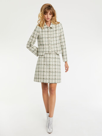 VESTE EN TWEED - Sauge