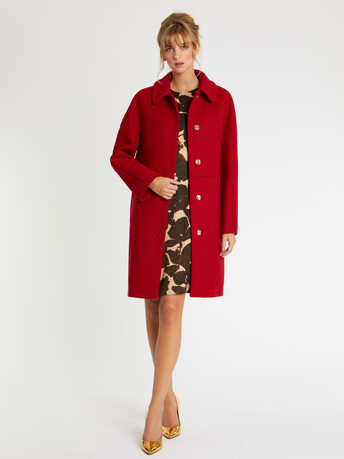 WOVEN COAT - Hibiscus