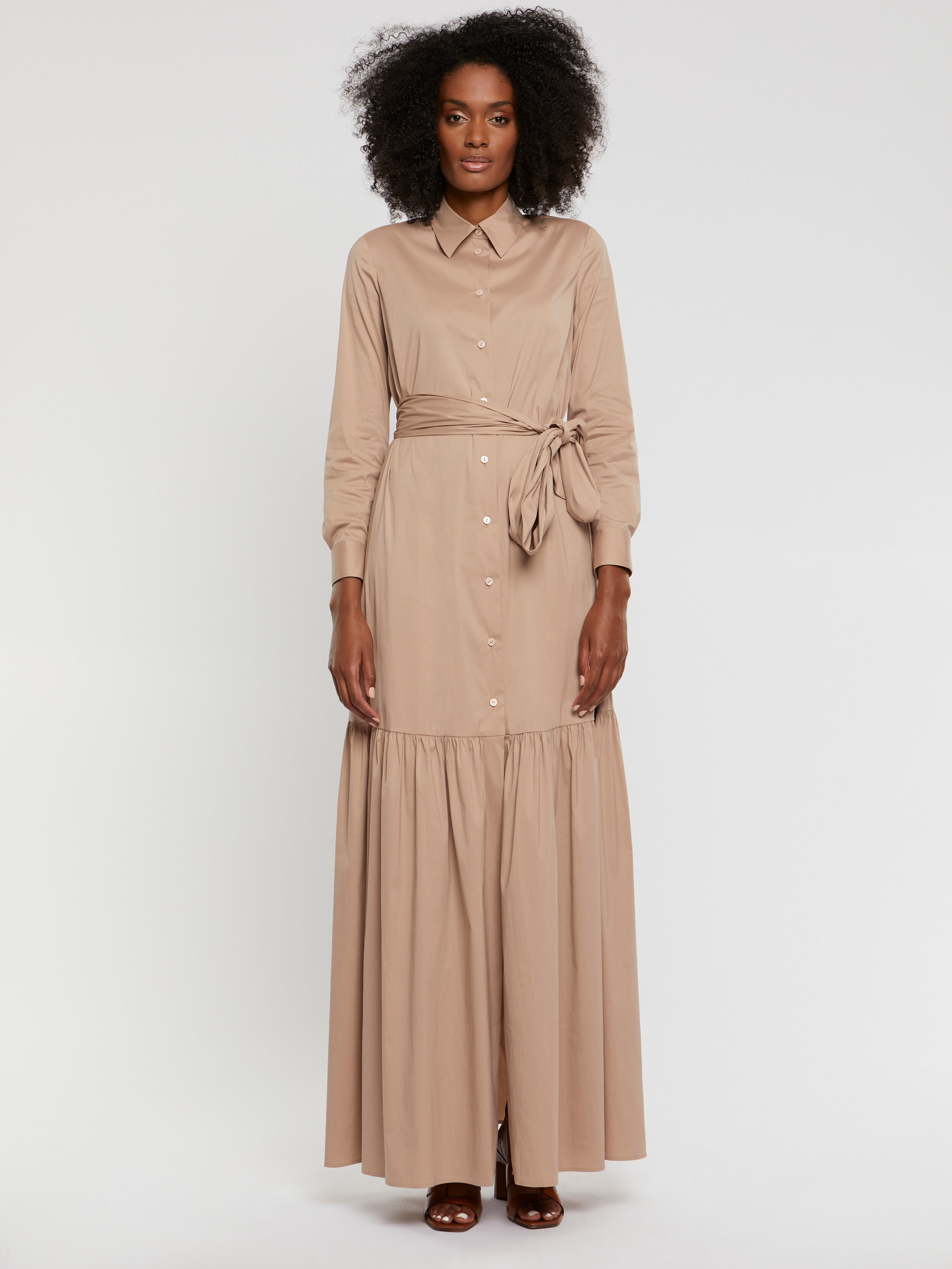 Long poplin dress outlet