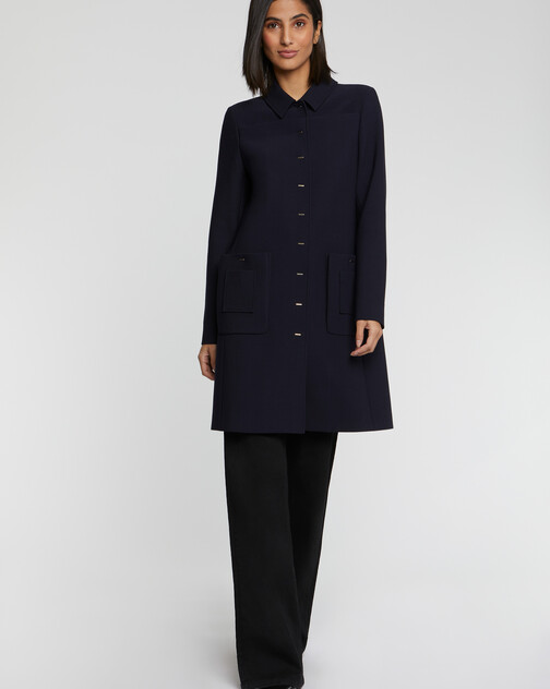 Manteau mi-long à poches