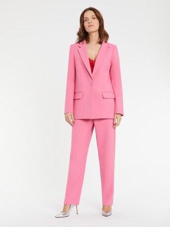 Pantalon carotte en maille Milano - Bubble gum