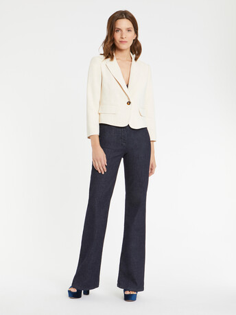 Veste de tailleur en viscose - Ivoire
