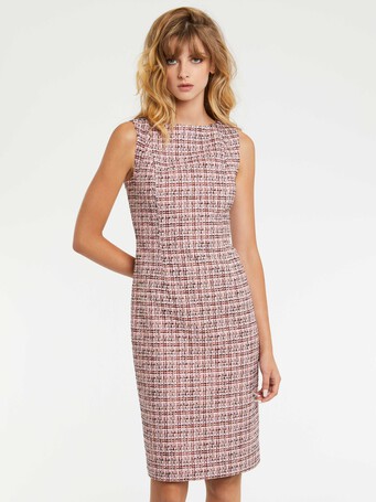 ROBE EN TWEED - multicolore