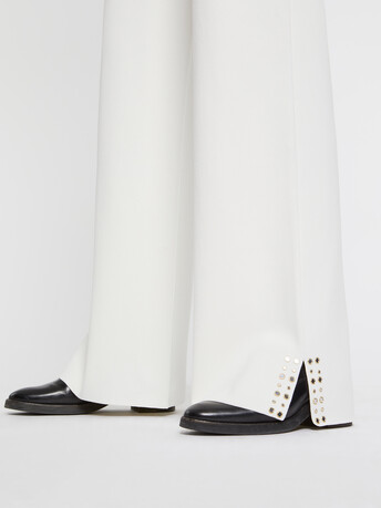 Pantalon bijoux en maille Milano - Blanc casse