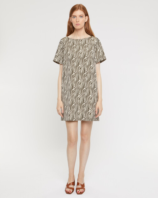 Mini-robe zèbre en jacquard