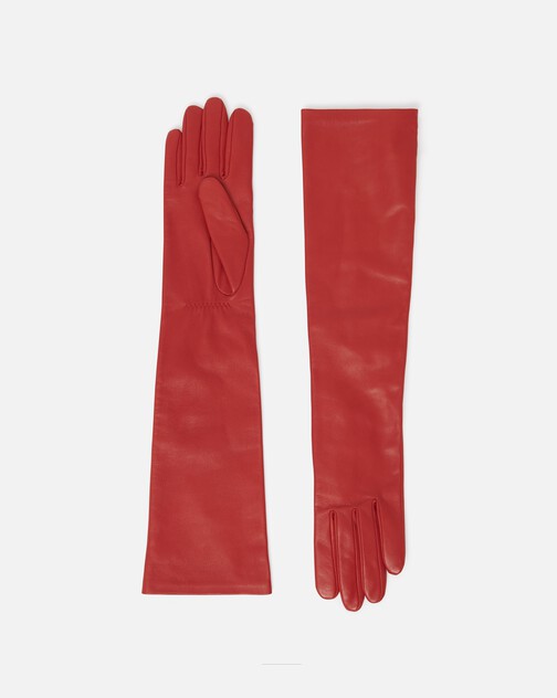 Long dipped lambskin gloves