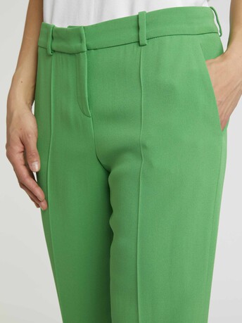 Pantalon en crêpe envers satin - Vert