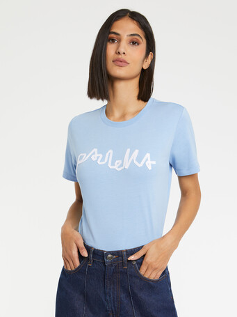 T-shirt PAULE KA en coton - Ciel