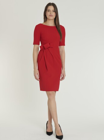 WOVEN DRESS - Rouge