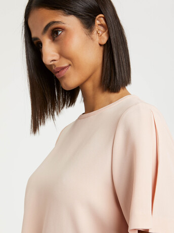 Haut en crêpe envers satin - Dragee