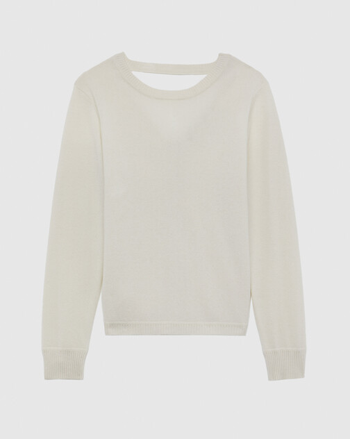 Pull en cachemire ouverture dos