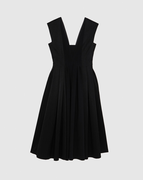 Robe midi volumineuse en crêpe