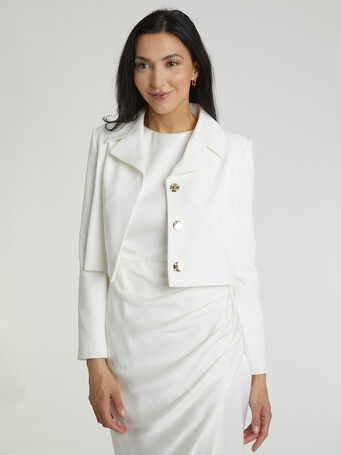 WOVEN SUIT JACKET - Off white