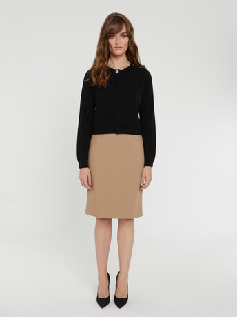 Gilet court en cachemire - Noir