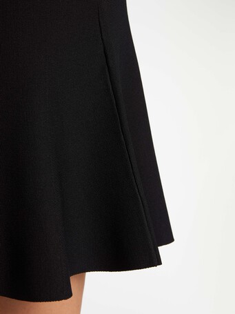 Mini-jupe patineuse en viscose Milano - Noir