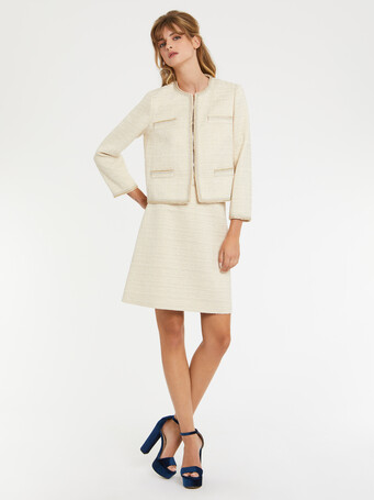 WOVEN SUIT JACKET - Nougat