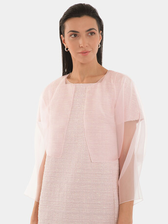 BOLÉRO EN ORGANZA DE SOIE - Dragee