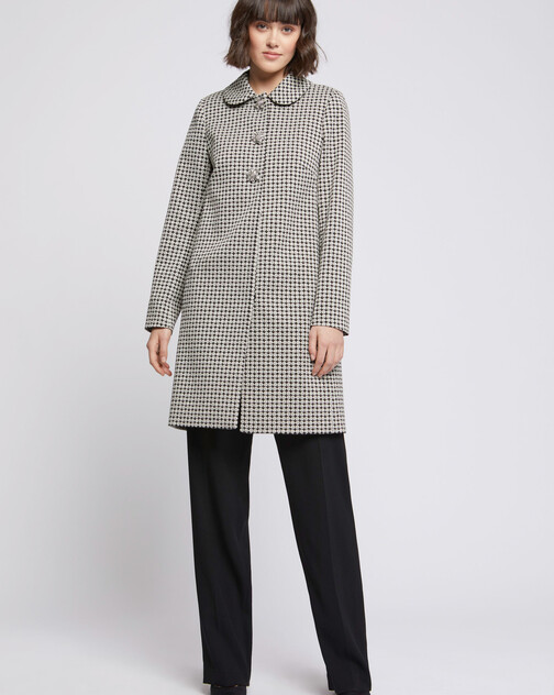Manteau en jacquard imprimé pâquerettes