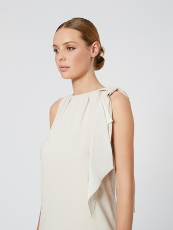 Satin-back crepe dress - Coquille