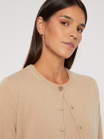 Gilet court en cachemire - Camel