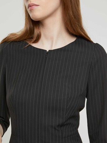Robe en rayures tennis - Noir
