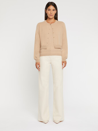 Gilet court en cachemire - Camel