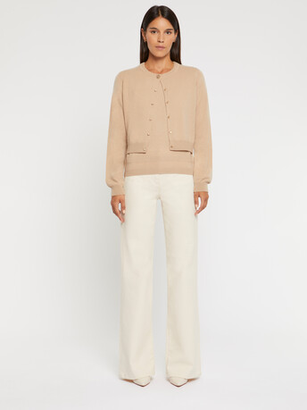Gilet court en cachemire - Camel