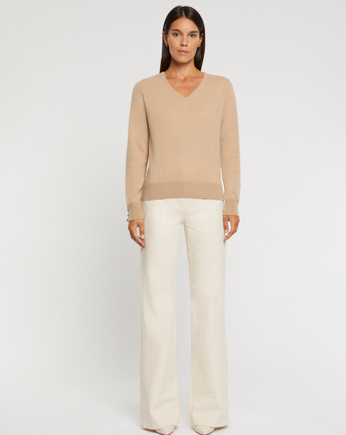 Pull col V en cachemire