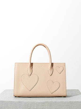Grained-leather bag - Sand
