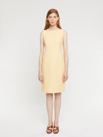Tweed straight-cut fitted dress - Soleil