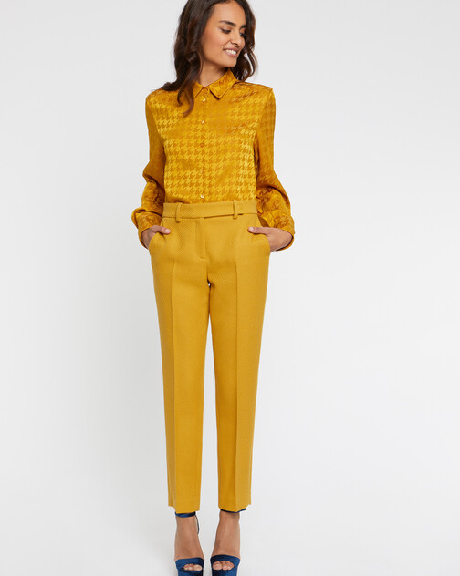 Pantalon cigarette en laine