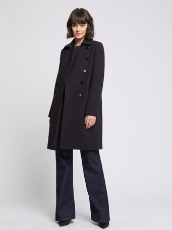 Manteau en laine à double boutonnage - Marine