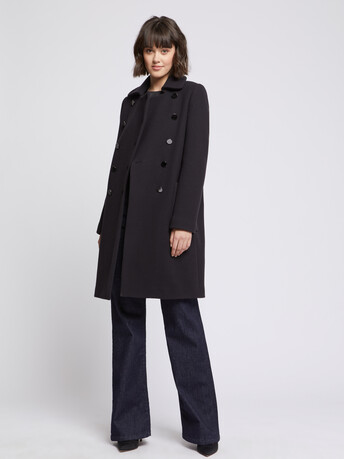 Manteau en laine à double boutonnage - Marine
