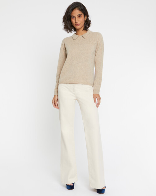 Pull polo en cachemire