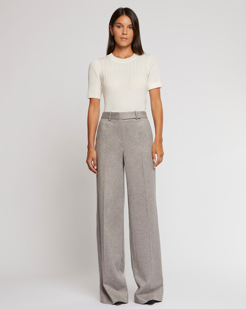 Pantalon large en flanelle