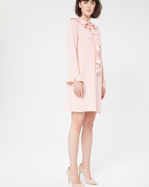 Satin-back crepe dress