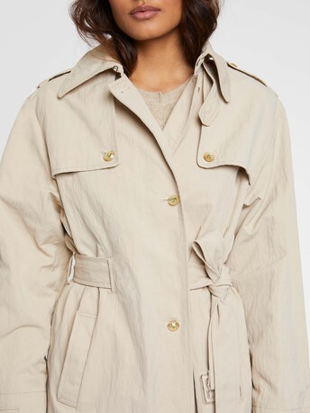 Long trench-style coat - Sand