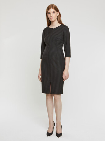 Robe en rayures tennis - Noir