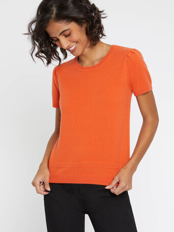 KNITTED SWEATER - Tangerine